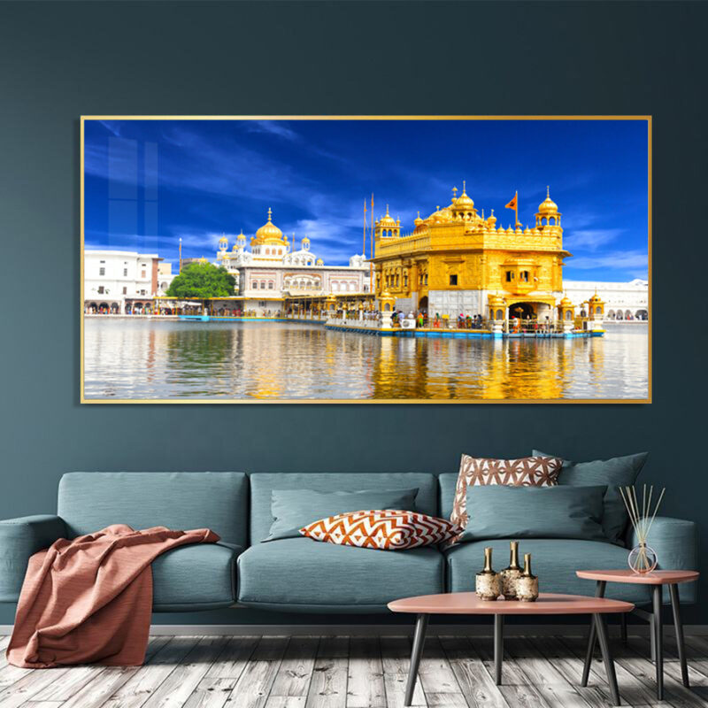 Golden Temple Day Darshan Crystal Porcelain 5D Wall Art