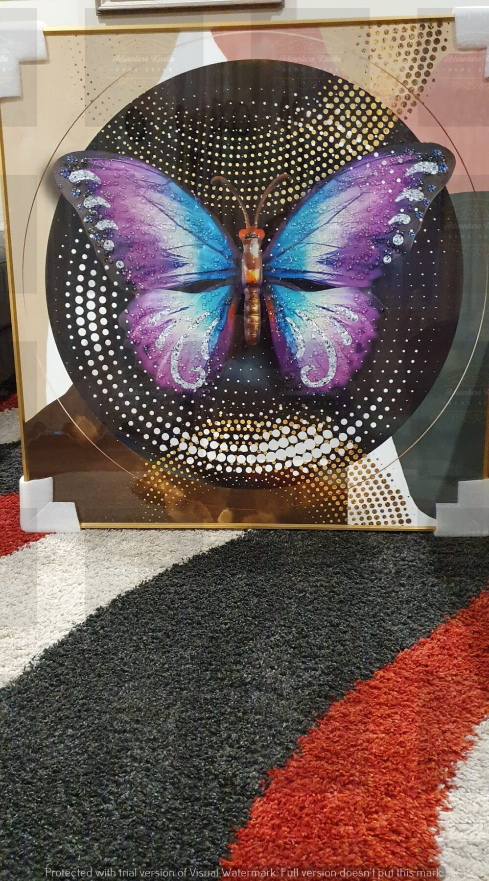 Giant Butterfly Crystal Porcelain 5D Diamonds Wall Art