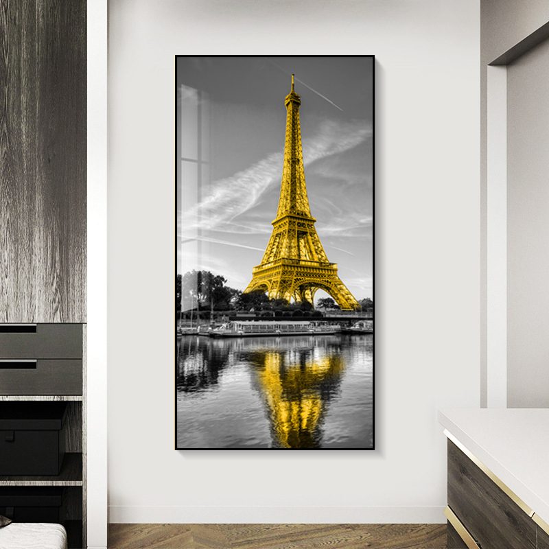 Eiffel Tower shadow in Water Crystal Porcelain 3D Wall Art