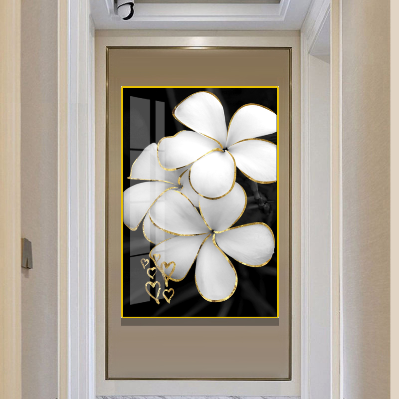 White Lilly Flowers Crystal Porcelain 5D Diamonds Wall Art