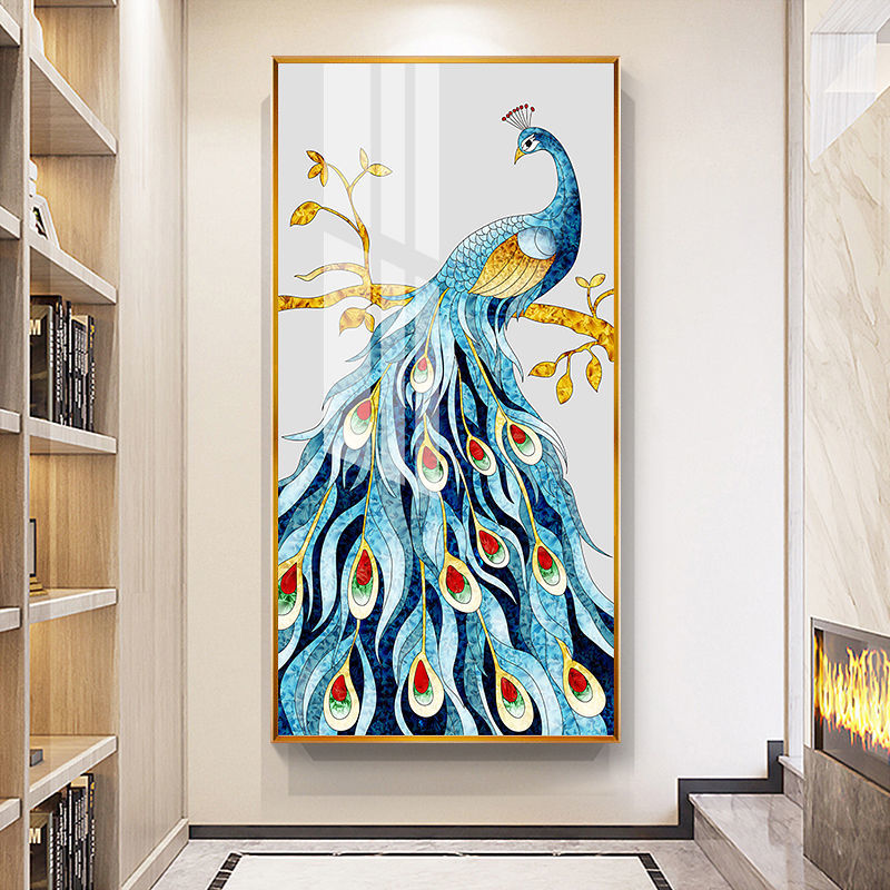 Elegant Peacock Pride Crystal Porcelain 5D Diamonds Wall Art