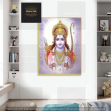 Shri Ram Portrait Crystal Porcelain Wall Art