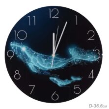 Wall Clock Crystal Porcelain 3D Whale Australia