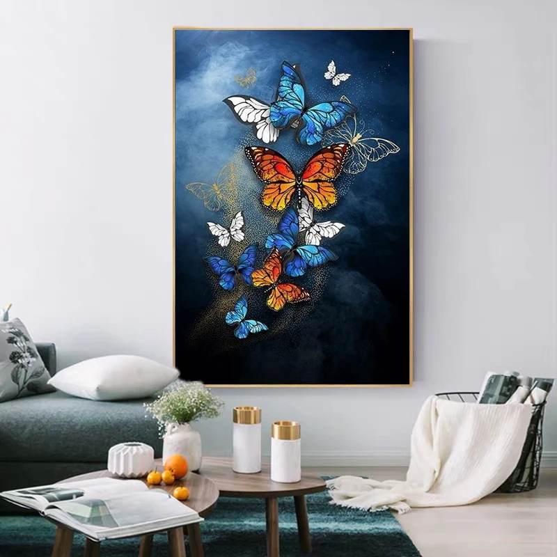 Multicolour Butterflies, Crystal Porcelain 3D Wall Art