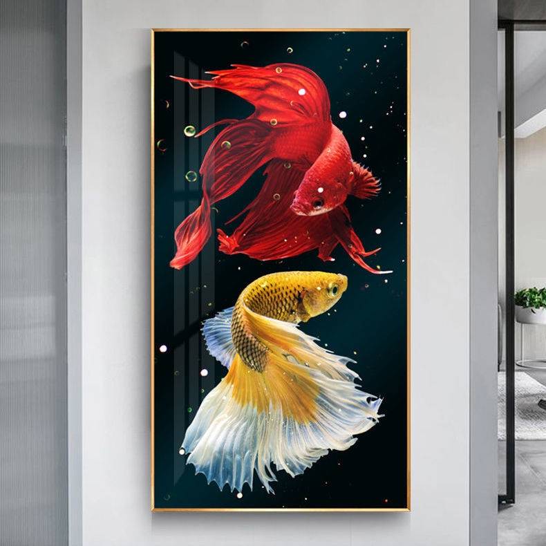 Crystal Porcelain 3D Fishes Wall Art