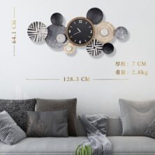 Decorative Metal Decor and Clock Combination, Wall Art