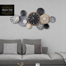 Wall Art Decorative Metal Decor and Clock Combination