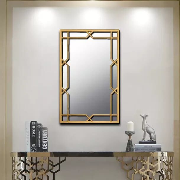 Decorative 3D Metal Wall Mirrors, Decorative 3D Metal Wall Mirrors Rectangle Style