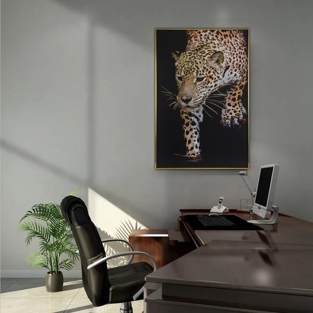 Crystal Porcelain 3D Cheetah Wall Art
