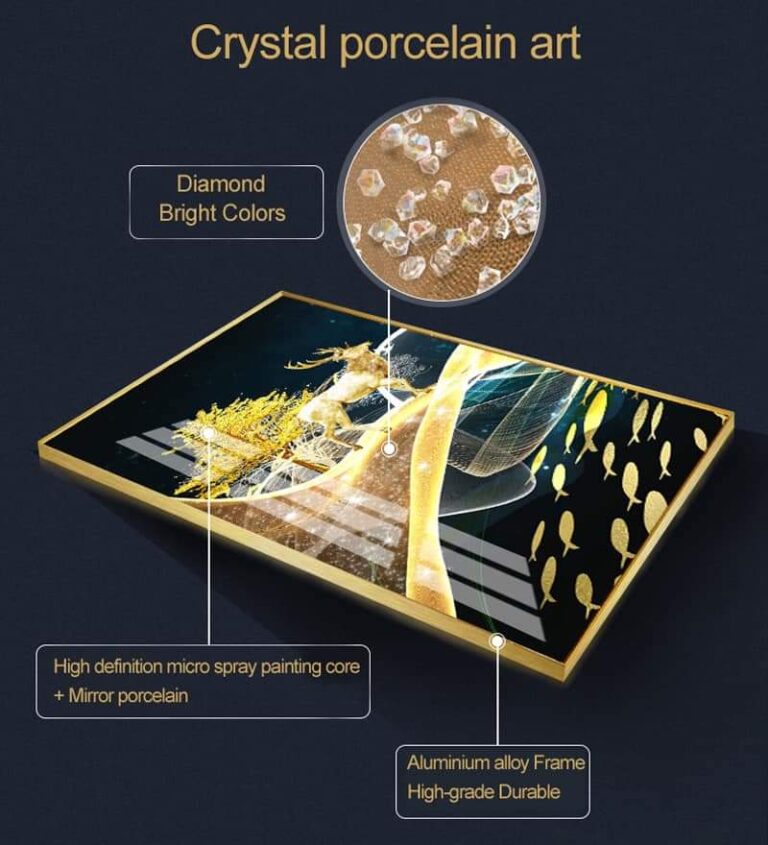 Islamic Calligraphy Ayat Surat Crystal Porcelain 5D Wall Art