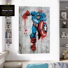 Crystal Porcelain 3D Captain America Wall Art