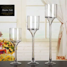 Set of three Candle Glass Holder
