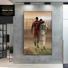Football Legend Star Fan Leo Messi Crystal Porcelain 3D Wall Art