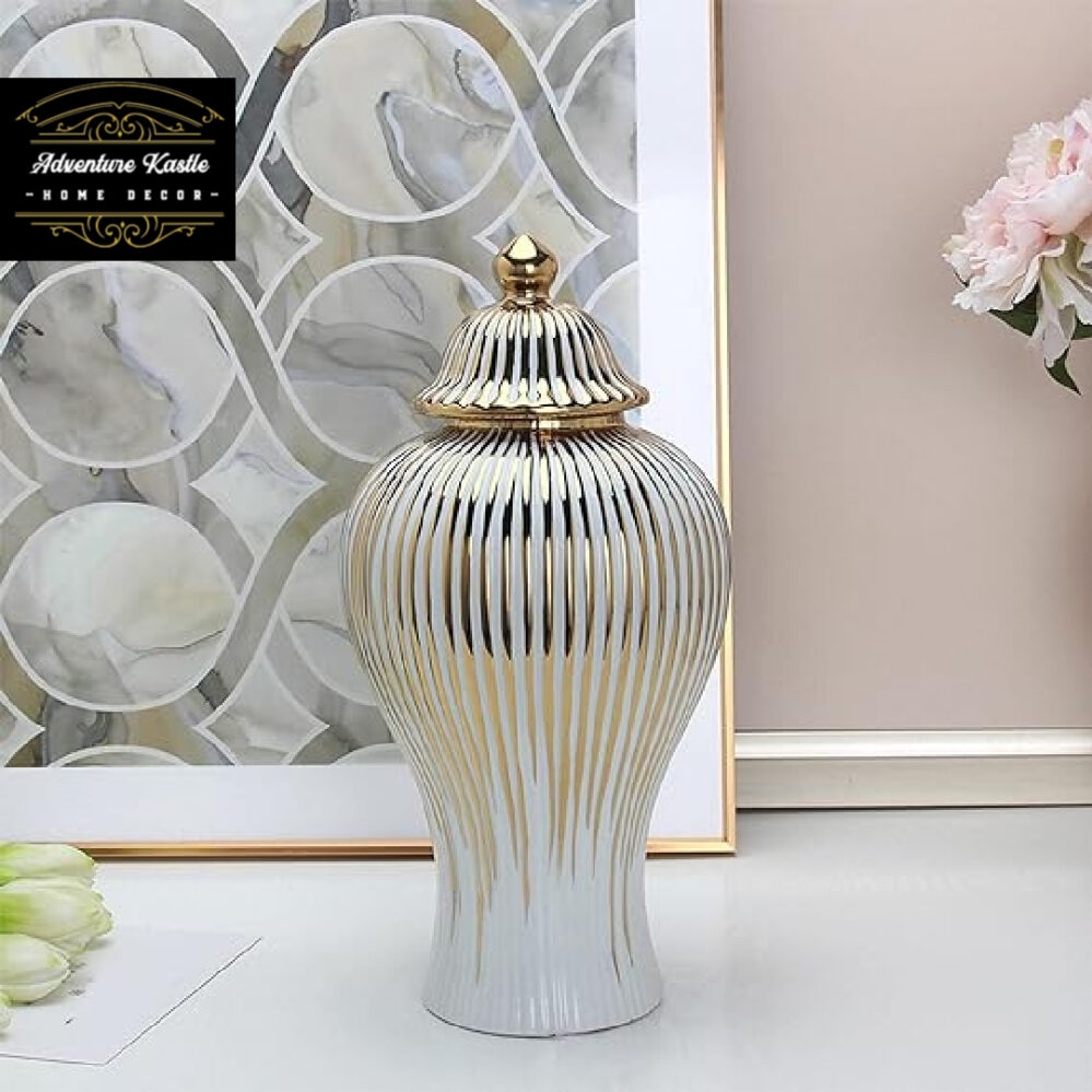 Modern Luxury Ceramic Ginger Jar Vase