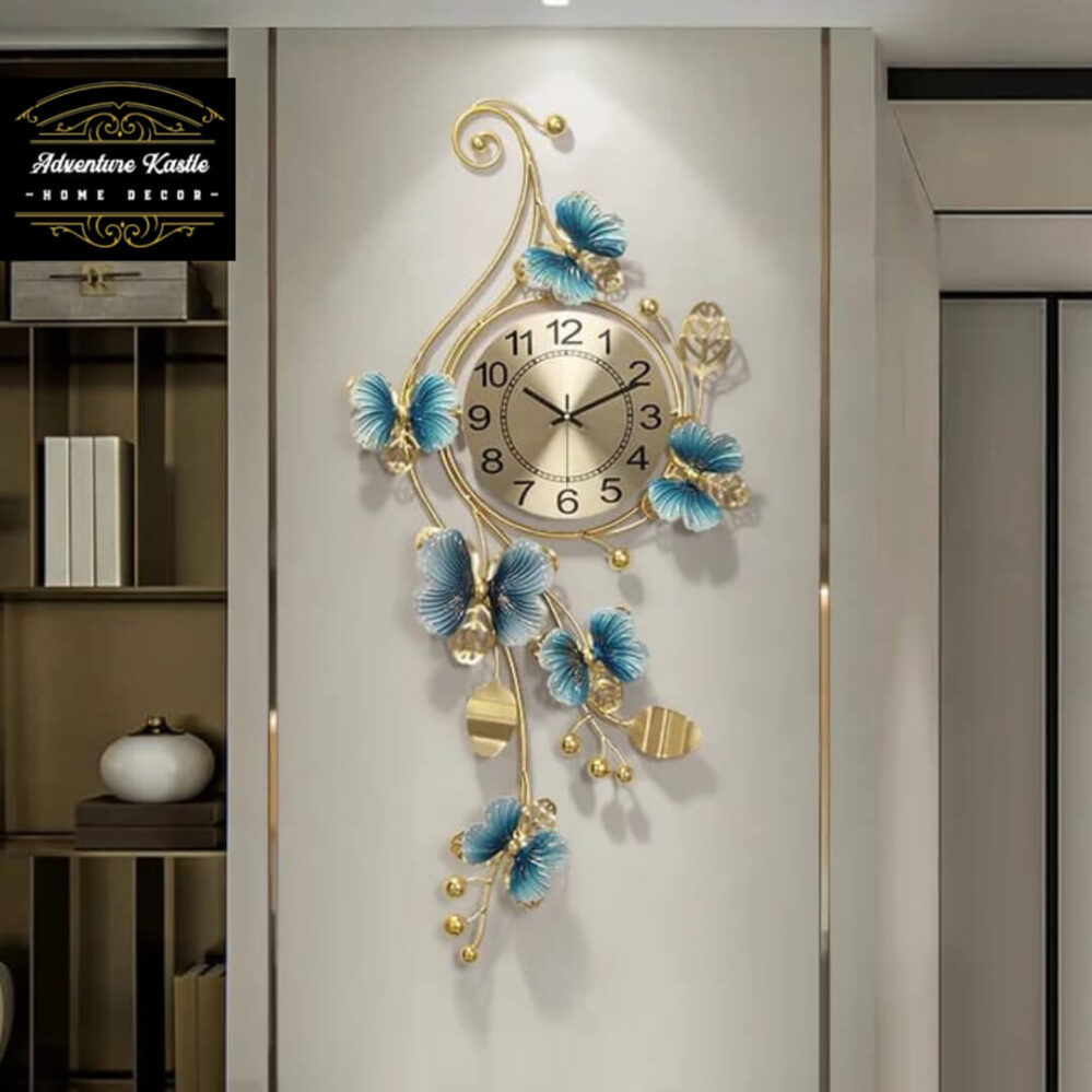 Modern Large Homary Butterfly Metal Wall Clocks
