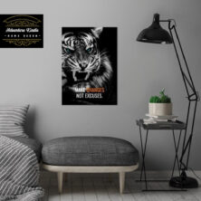 Roaring Tiger Motivational Quote Painting