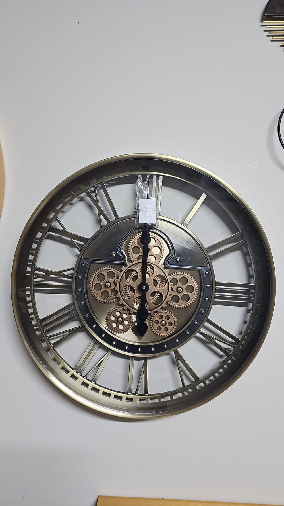Large Silent Non-ticking Numerals Steampunk Real Moving Wall Clock