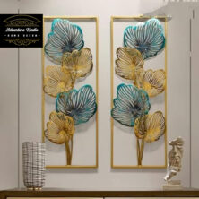 Set Of Two Decorative Flowers Metal Wall Art