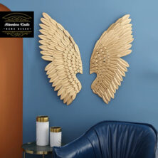 Luxury 2 Pieces Gold Wing Metal Wall Art Home Angel Wing Set